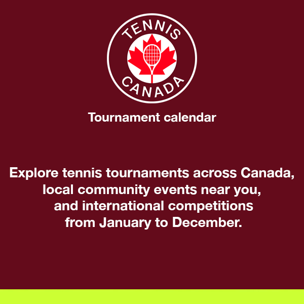 Tournament calendar.