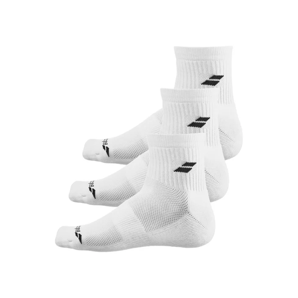 Babolat Quarter Socken – 3er Pack Sportsocken Mit Belüftung Und Komfort-Verstärkungen