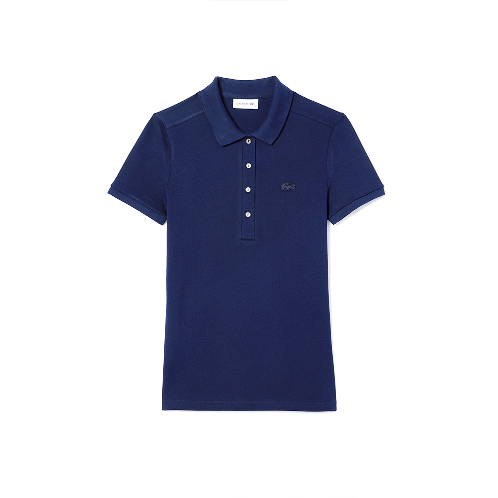 Slim Fit Stretch Mini Piqué Polo - Main Image