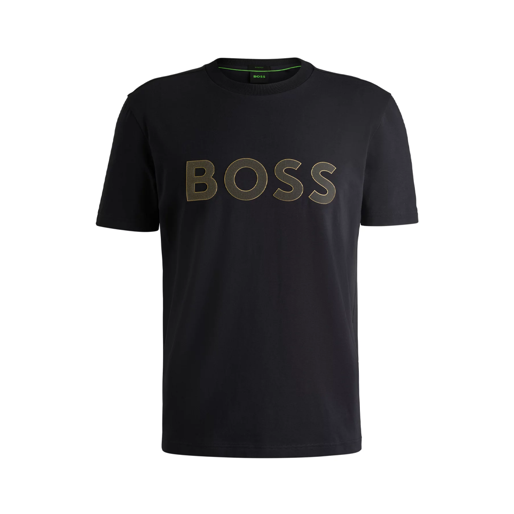 Stretch-Cotton T-Shirt With Logo.