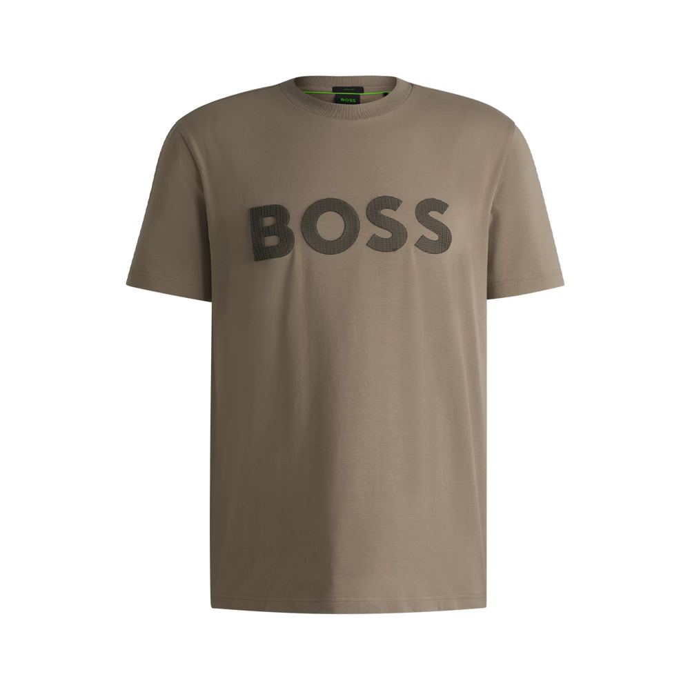 Stretch-Cotton T-Shirt With Logo.