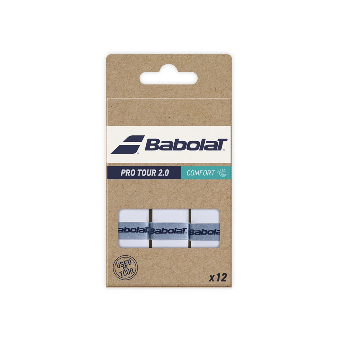 Pro Tour 2.0 Overgrips - 12 Pack - White.