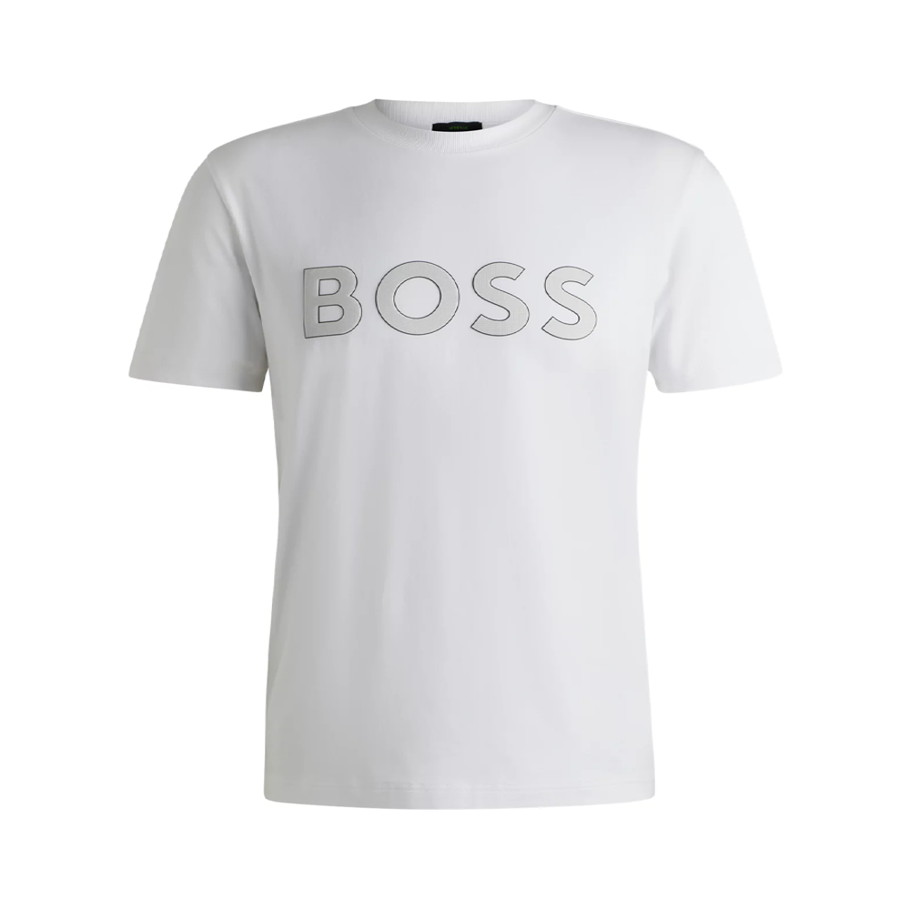 Stretch-Cotton T-Shirt With Logo.