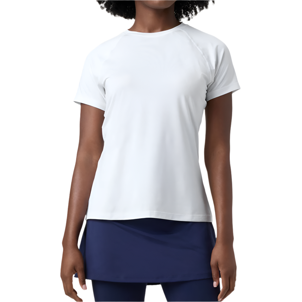 Short Sleeve Mesh Back Top.