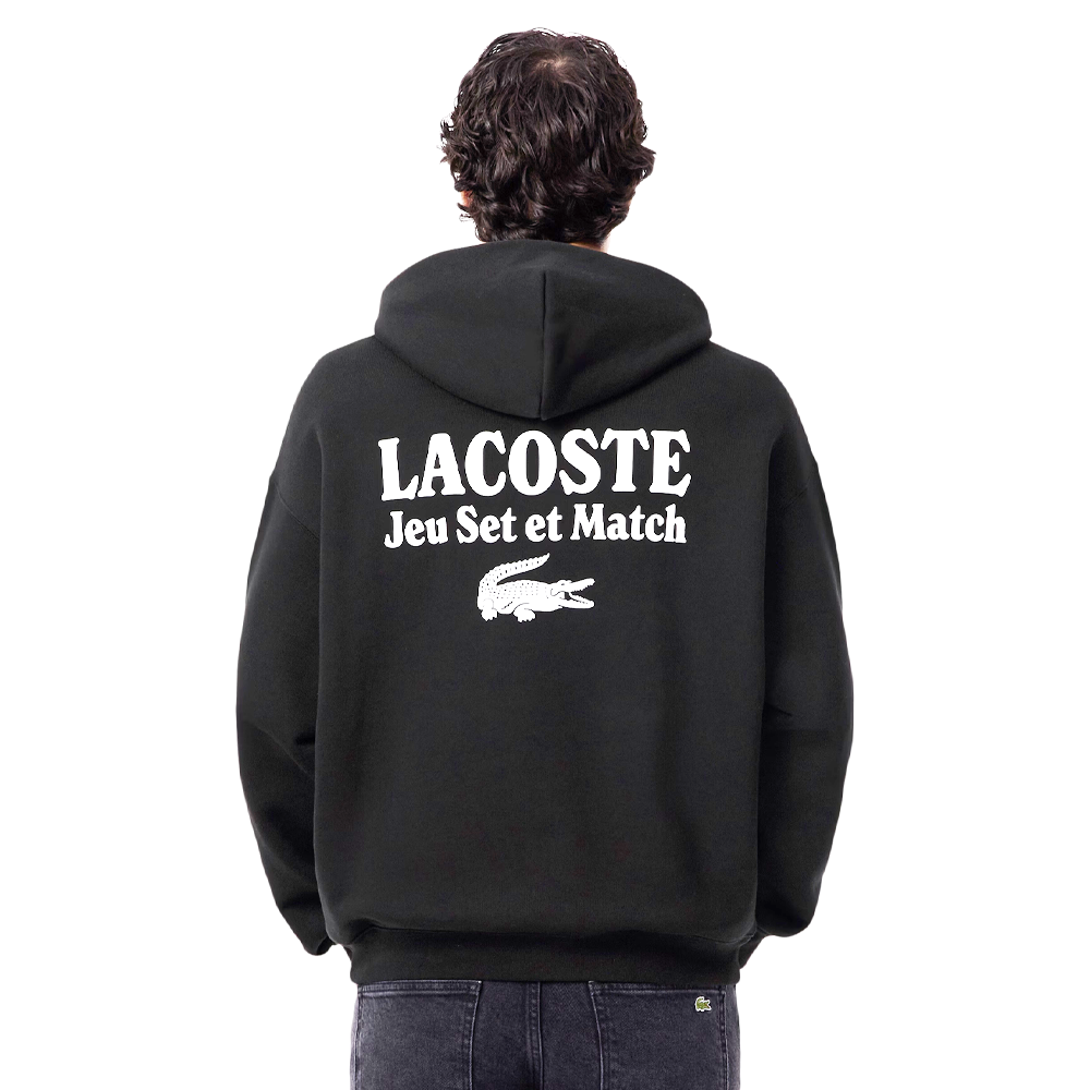 Multi Print Fleece Hoodie.