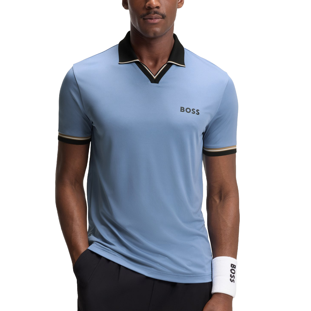 Active Polo Slim Fit With Signature Stripe Details.
