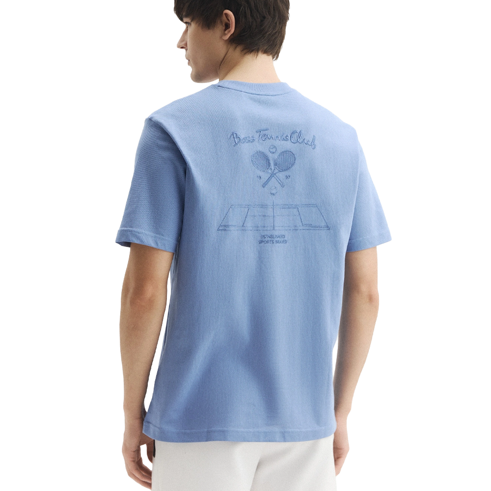 Embroidered-Artwork T-shirt In Cotton Mesh.