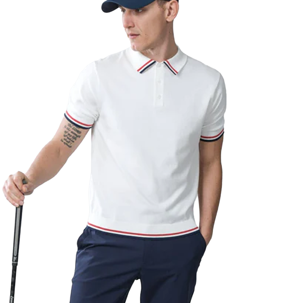 Polo de golf extensible et respirant