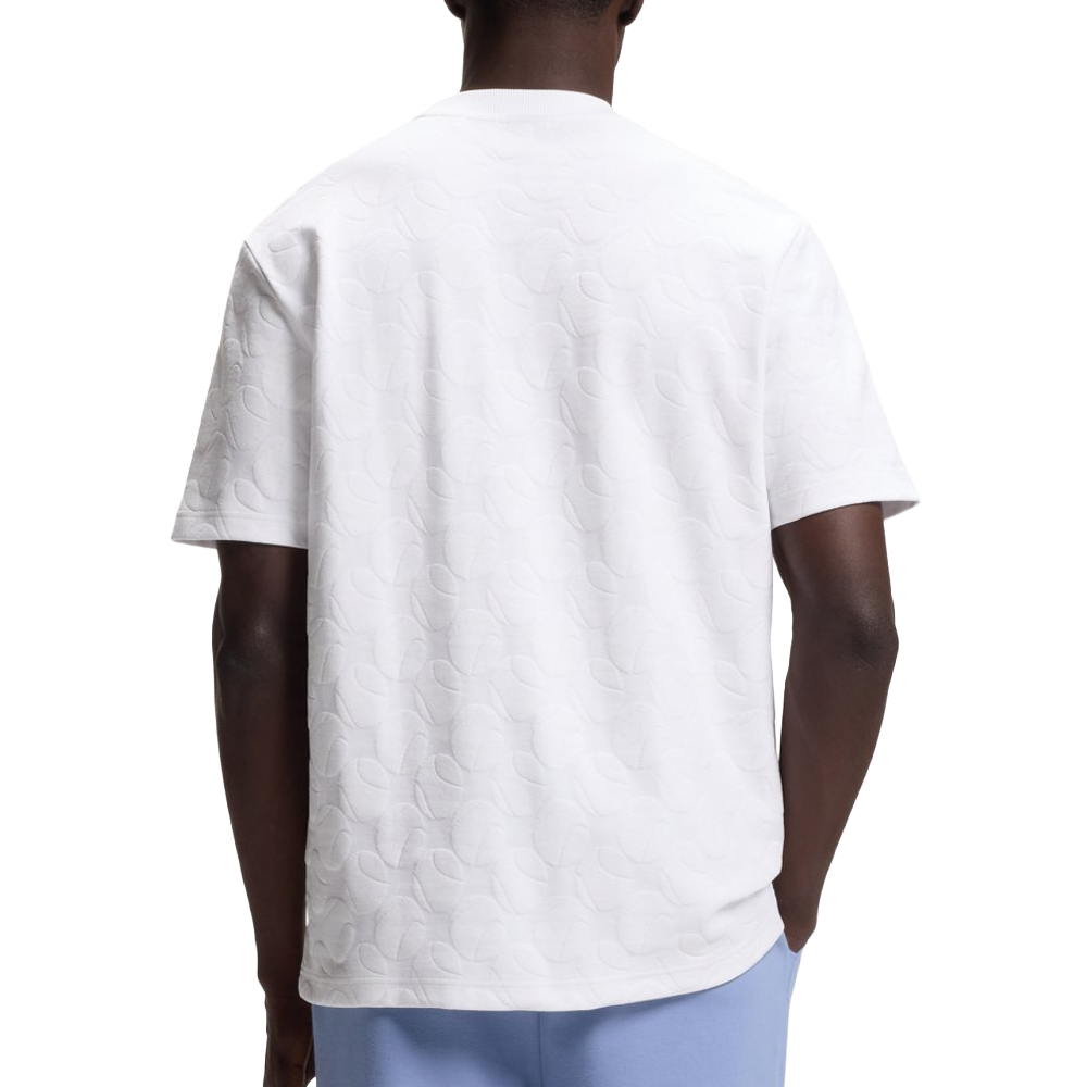 Cotton-Blend T-Shirt With Tennis Ball Jacquard.