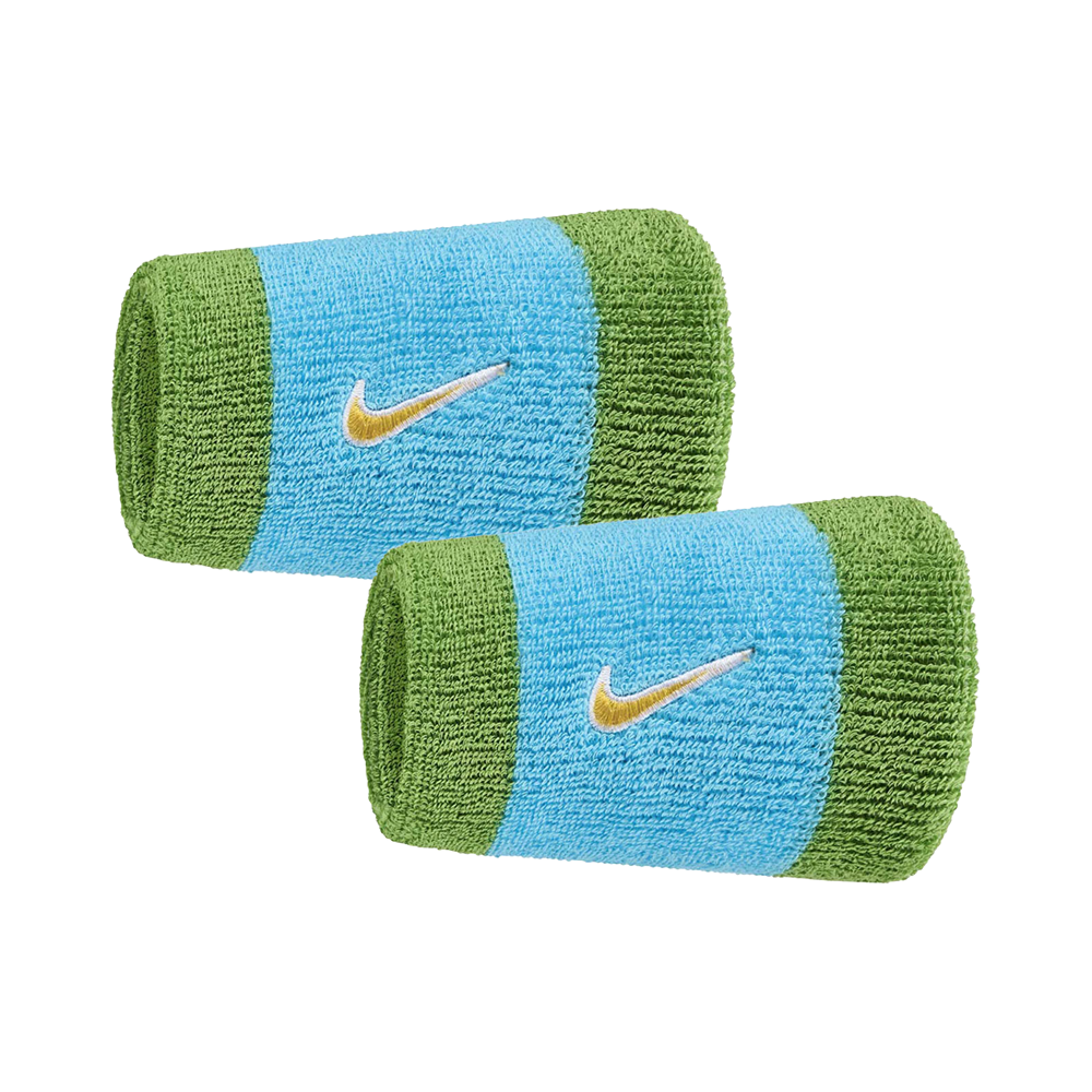 Swoosh Doublewide Wristbands.