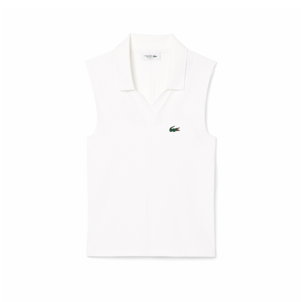 Sleeveless Stretch Knit Tennis Polo.