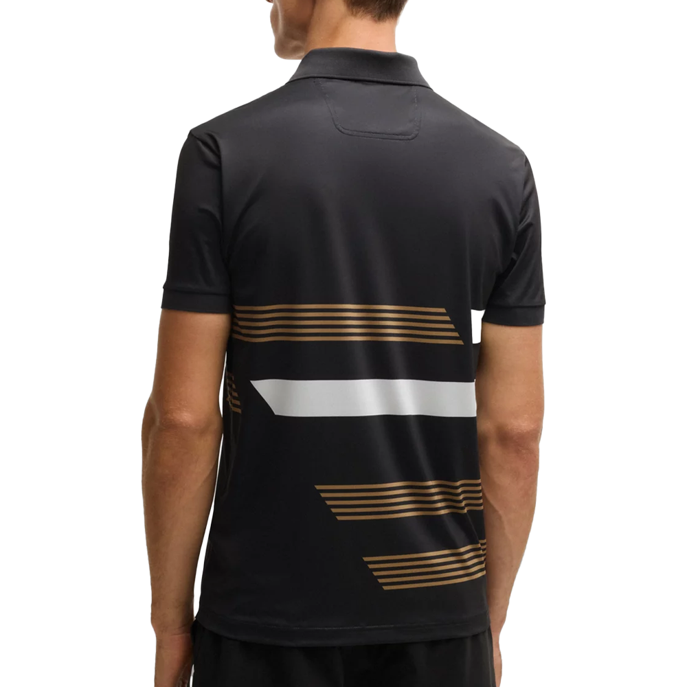 Paddy Stretch-Jersey Polo With Stripe Print.