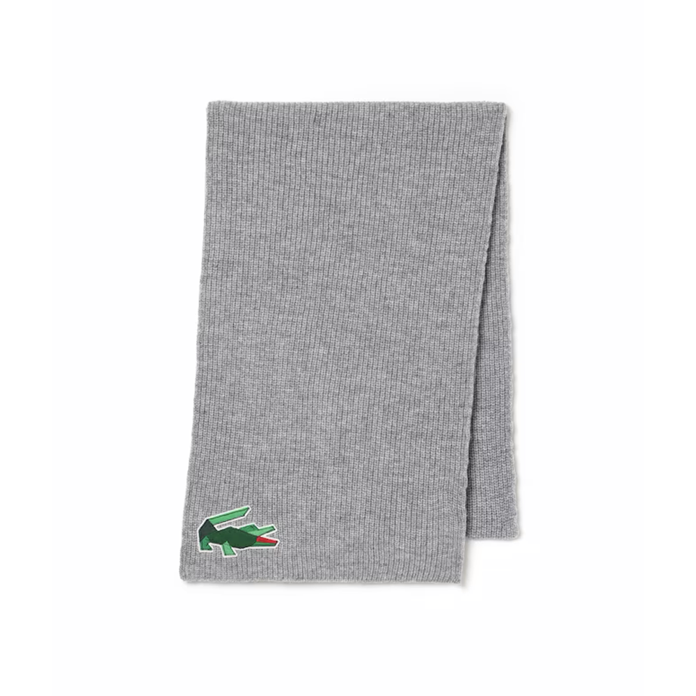 Crocodile Graphic Wool Scarf.