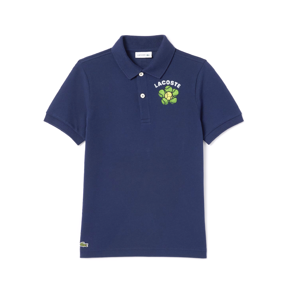 Vintage Flower Print Mini Piqué Polo.
