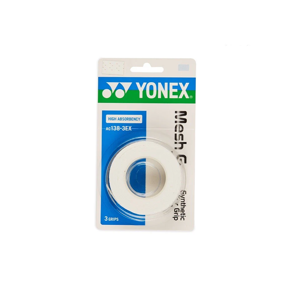 Yonex Mesh Grap (3-Pack) - White.