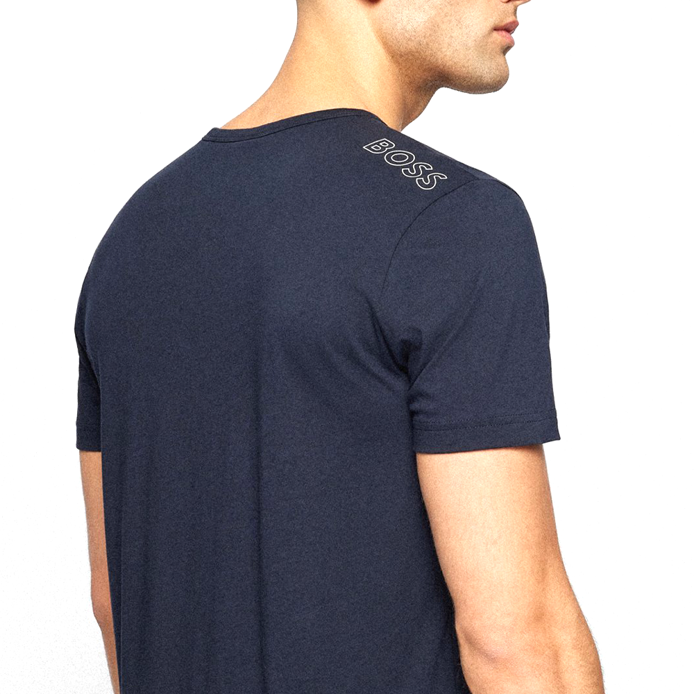 Cotton V-Neck T-Shirt With Logo.