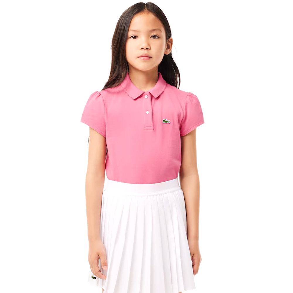 Scalloped Collar Mini Piqué Polo.