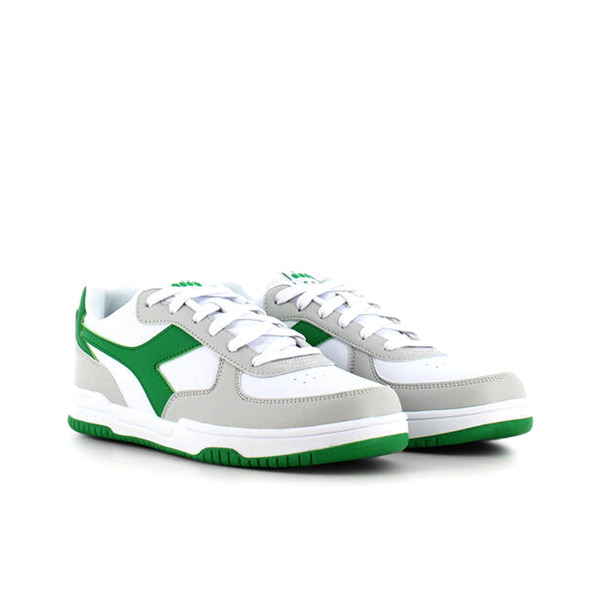 Raptor Low Sneakers - White/Meadow Green.