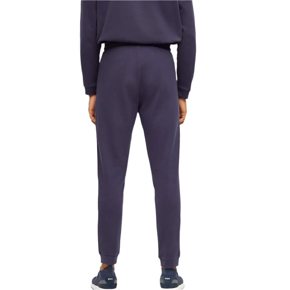 Cotton Tracksuit Bottoms With Curved Logo.