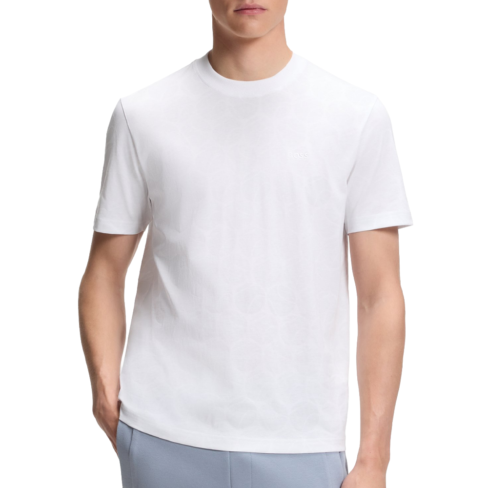 Regular-Fit T-Shirt in Cotton with Sporty Motif
