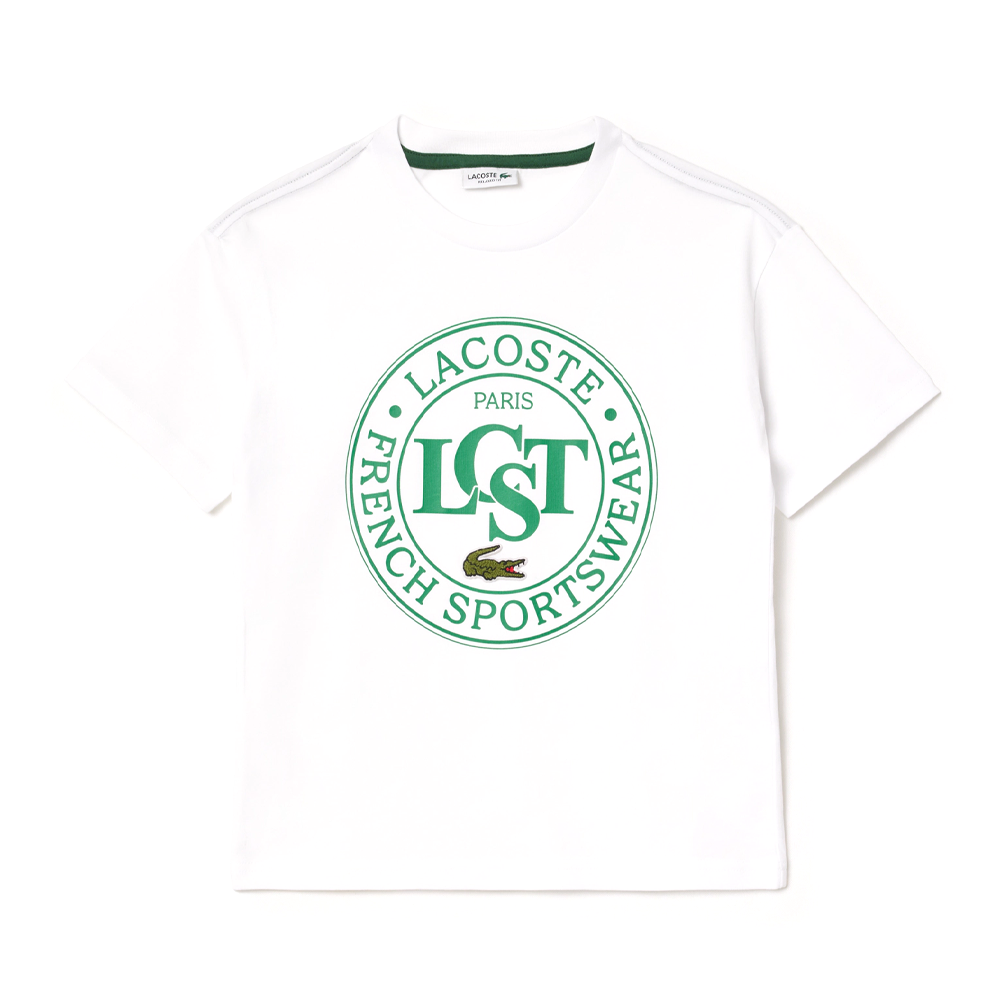 Contrast Badge Cotton T-Shirt.