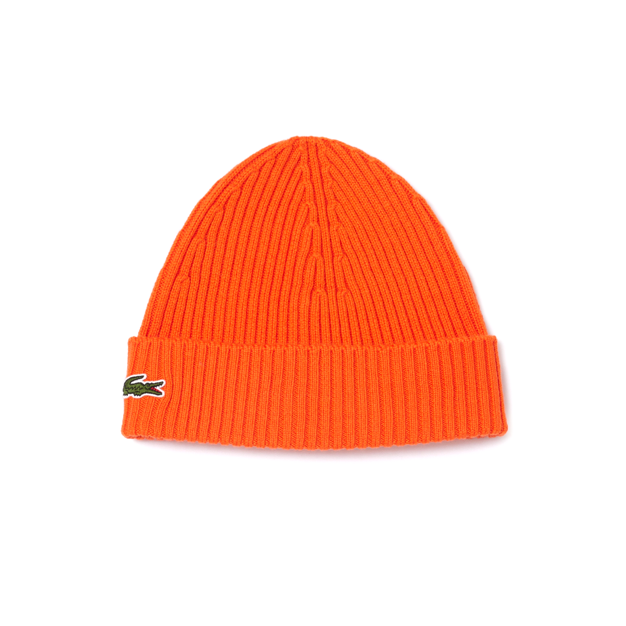 Rib Knit Brushed Wool Beanie.