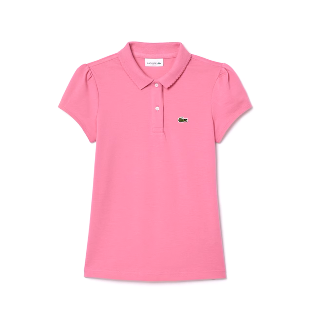 Scalloped Collar Mini Piqué Polo.
