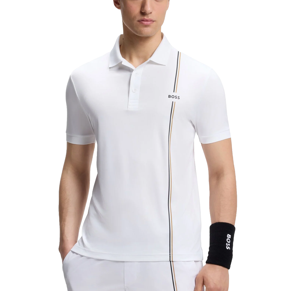 Polo Slim Fit BOSS pour homme-Blanc