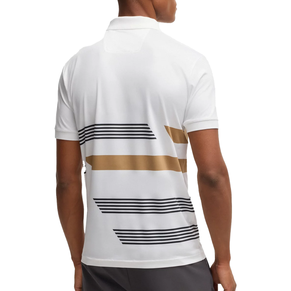 Paddy Stretch-Jersey Polo With Stripe Print.
