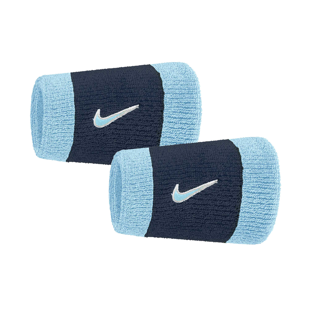 Swoosh Doublewide Wristbands.