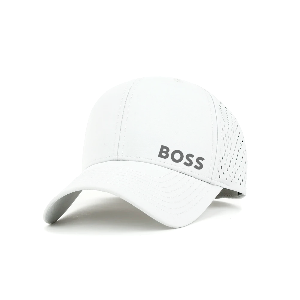 Taffeta Cap With Laser-Cut Dot Pattern.
