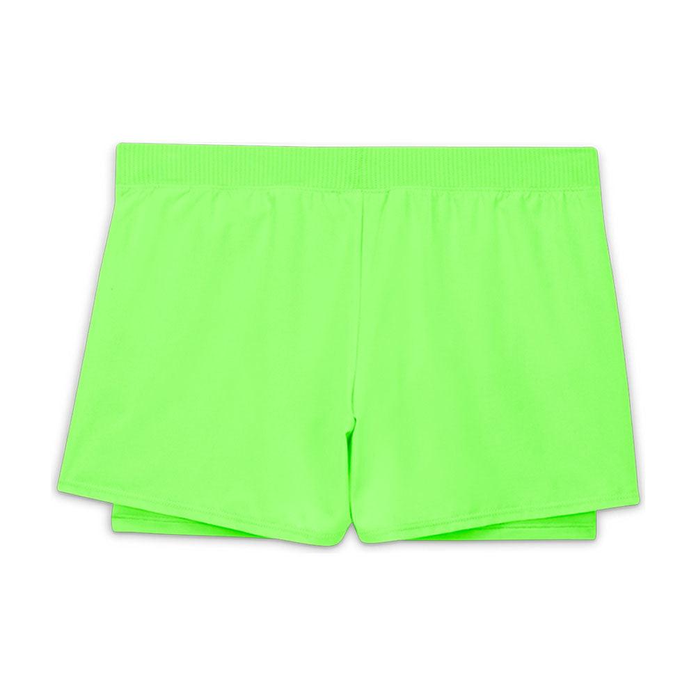Nike Court Dri-Fit Victory Shorts (Girl's) - Lime Glow/White.