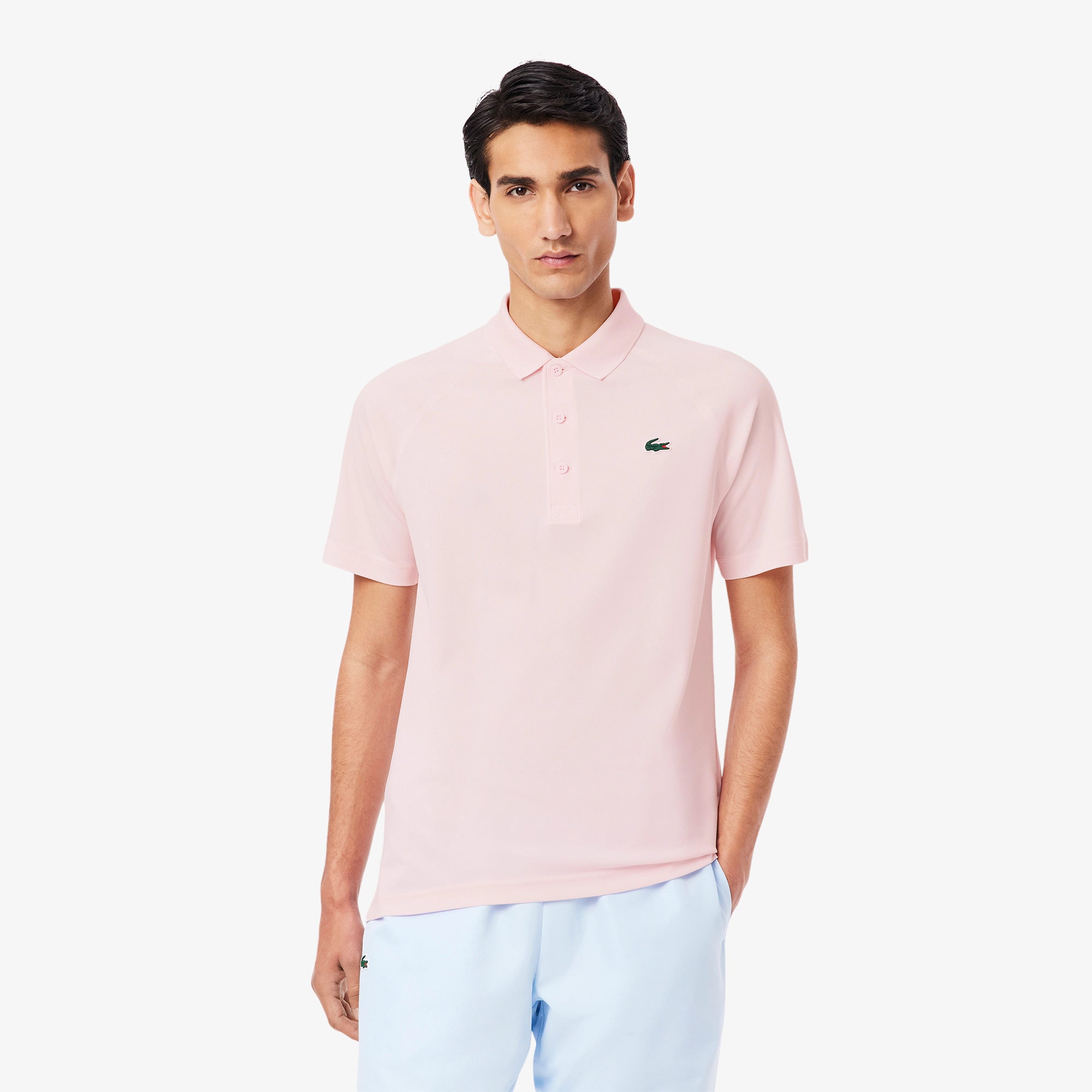 Breathable Run-Resistant Interlock Polo.