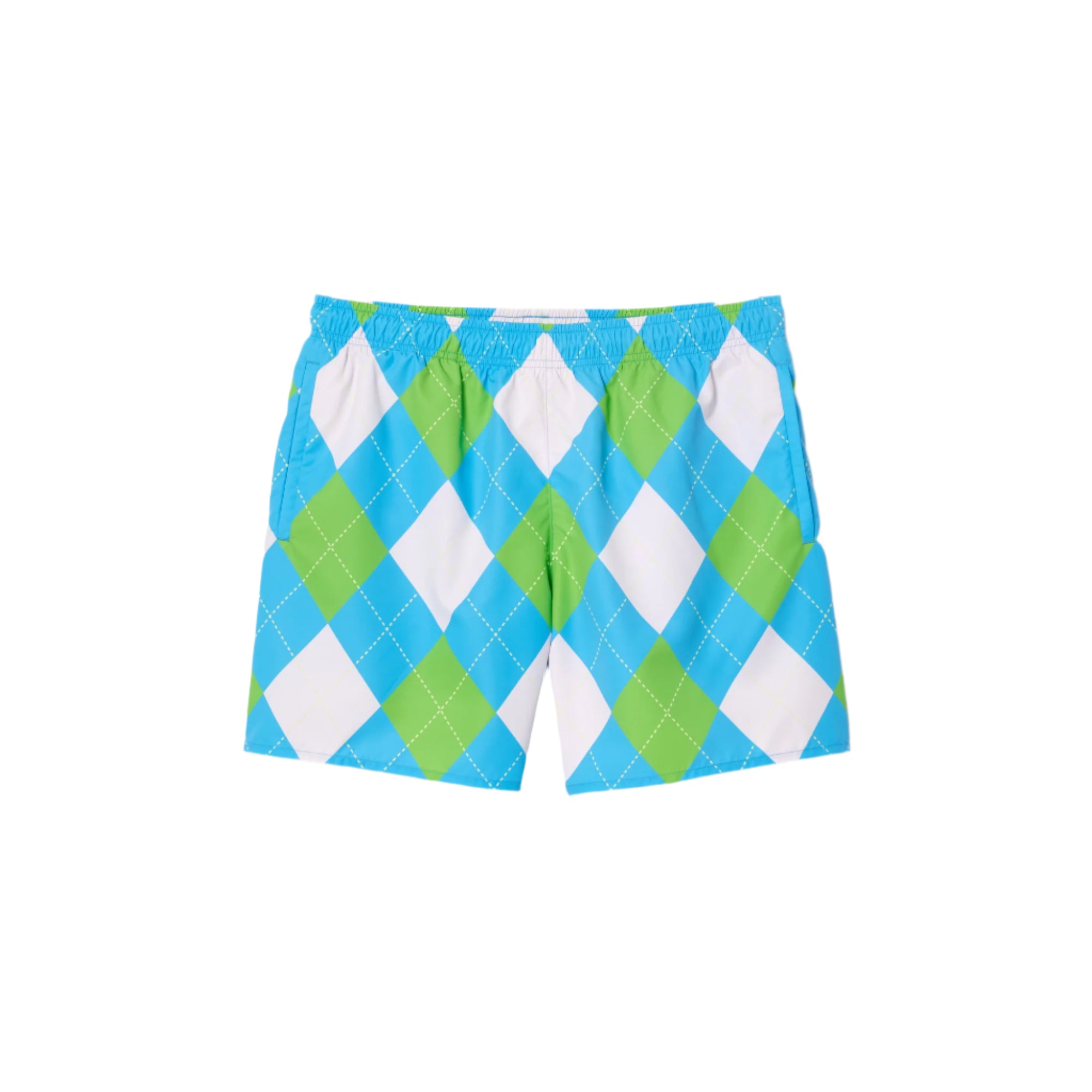 Quick-Dry Swim Trunks.