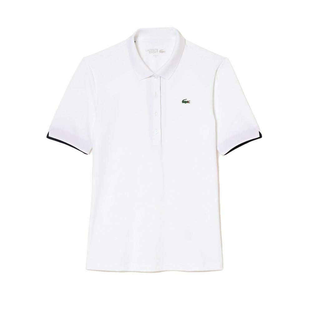 Lacoste Sport Breathable Stretch Golf Polo Shirt (Women's) - White/Navy.