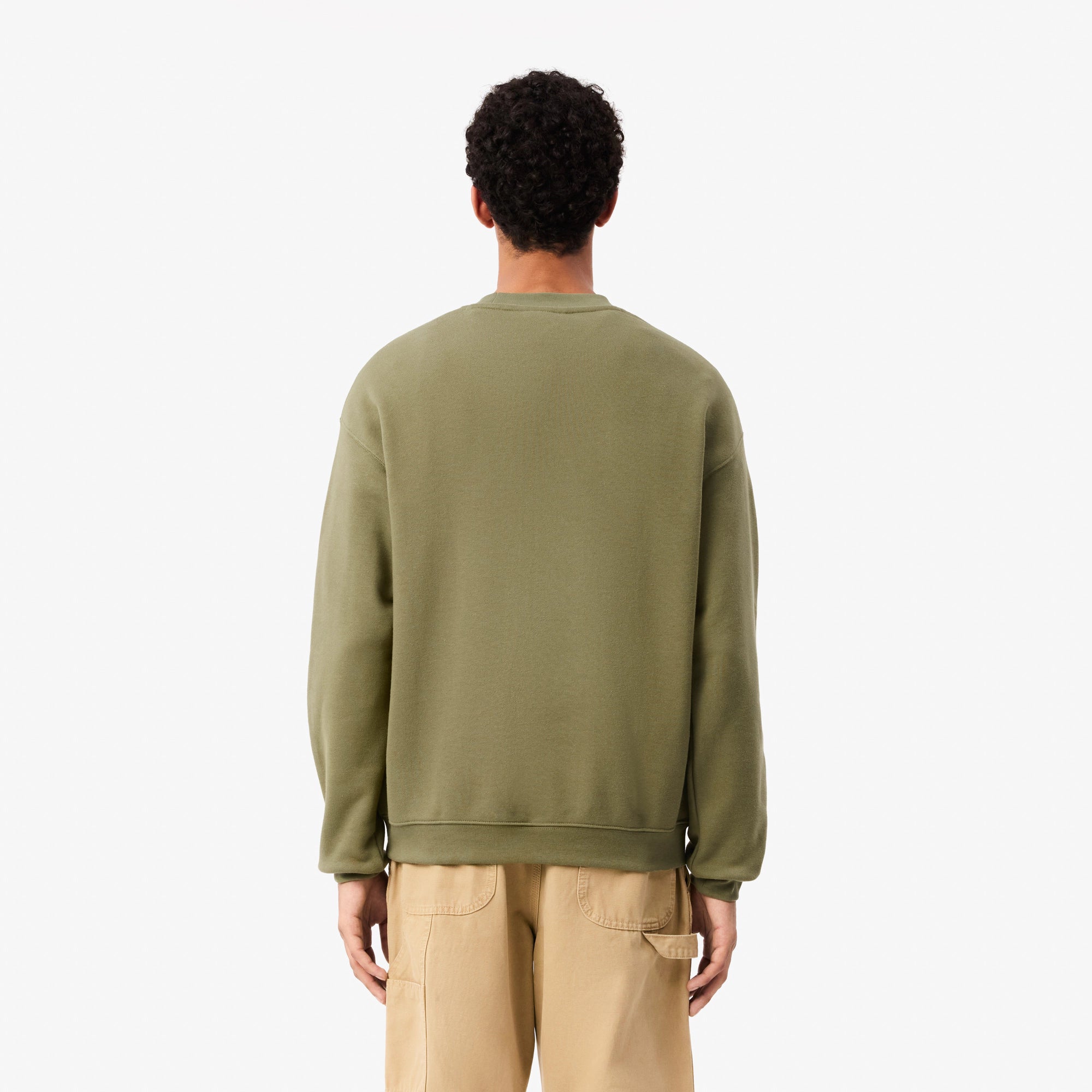 Loose Fit Printed Fleece Sweatshirt.