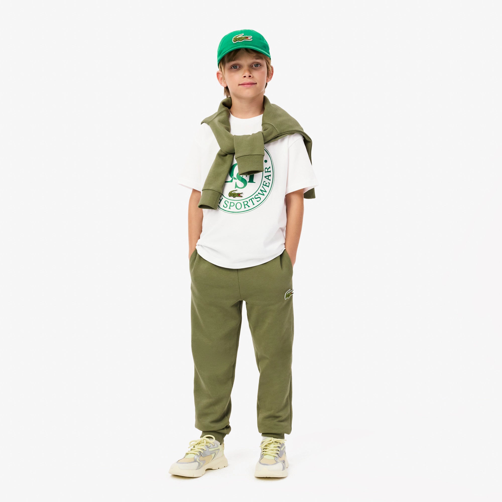 Contrast Badge Cotton T-Shirt.