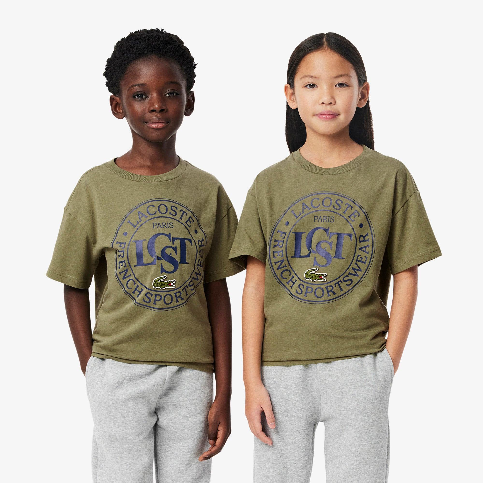 Contrast Badge Cotton T-Shirt.