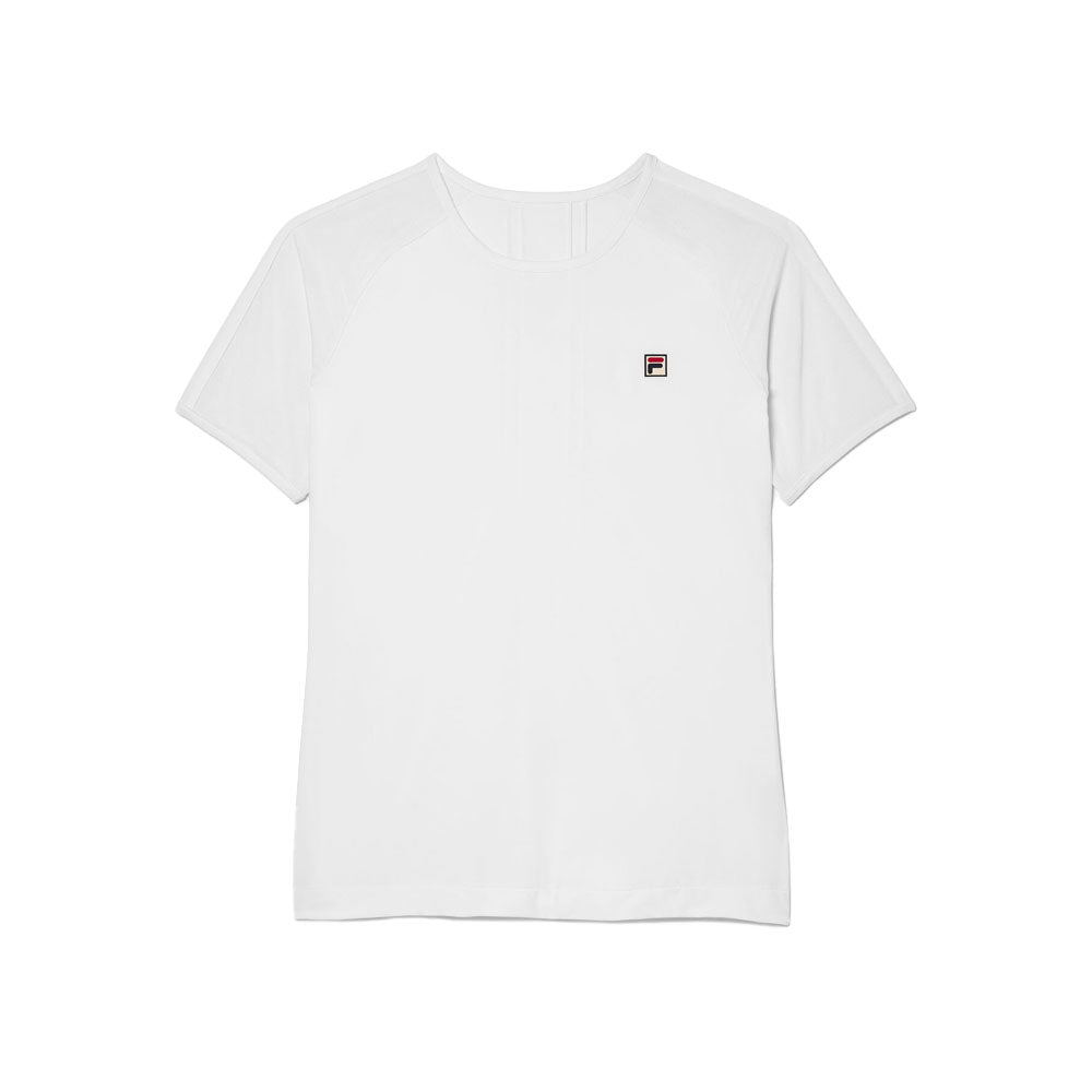 Haut à manches courtes Fila White Line (Femme) -Blanc