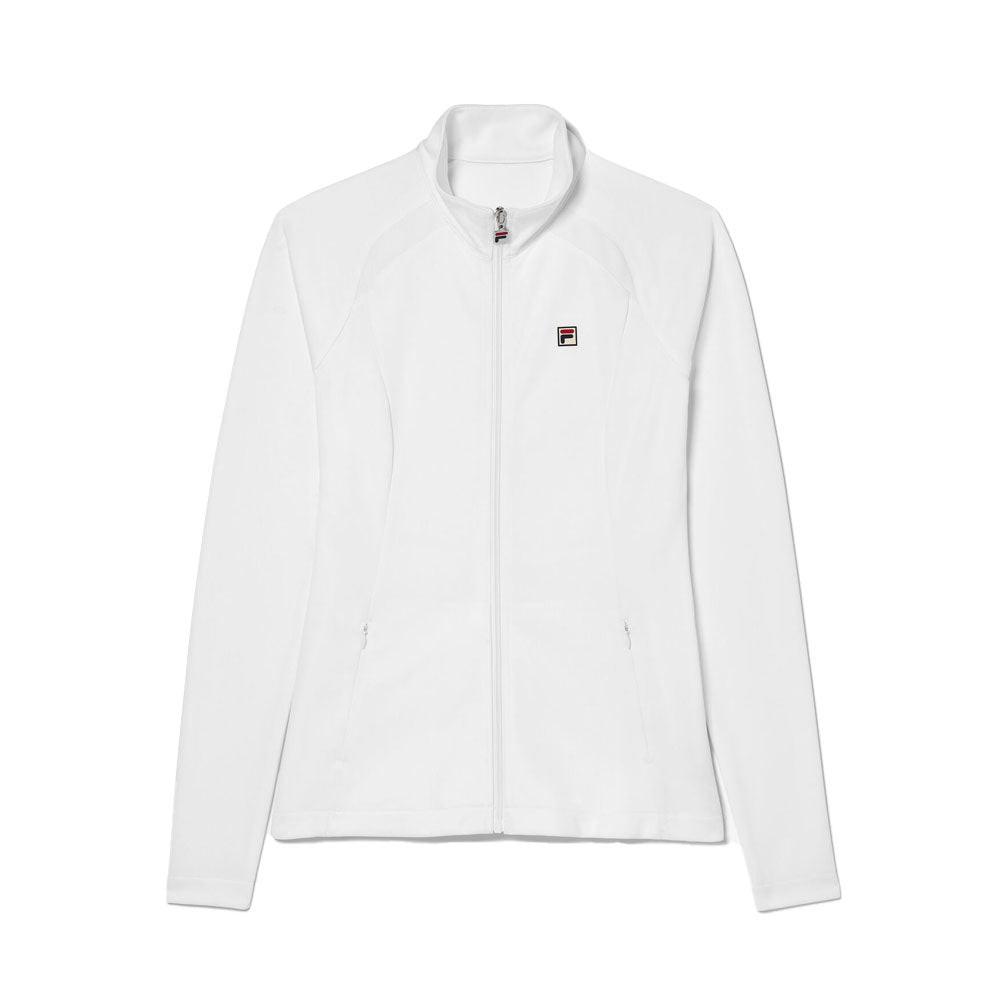 Fila White Line Track Jacket (Women's) - White.