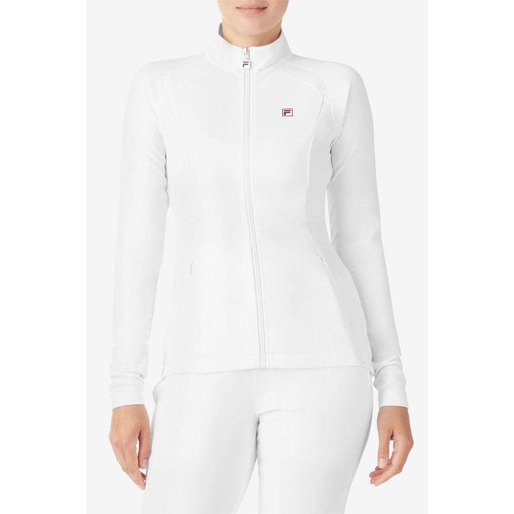 Fila White Line Track Jacket (Women's) - White.