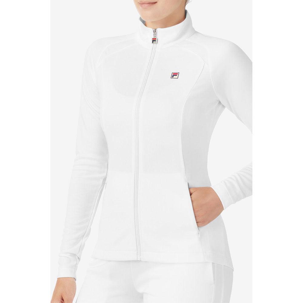 Fila White Line Track Jacket (Women's) - White.
