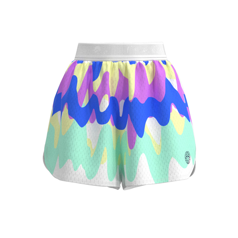 Short 2 en 1 imprimé Good Vibes-Blanc/Mixte