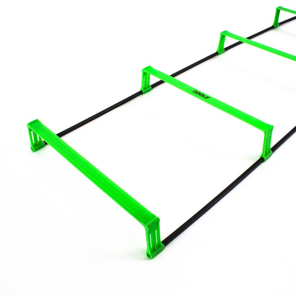 Agility Ladder With Hurdles (2m) - Black/Green.