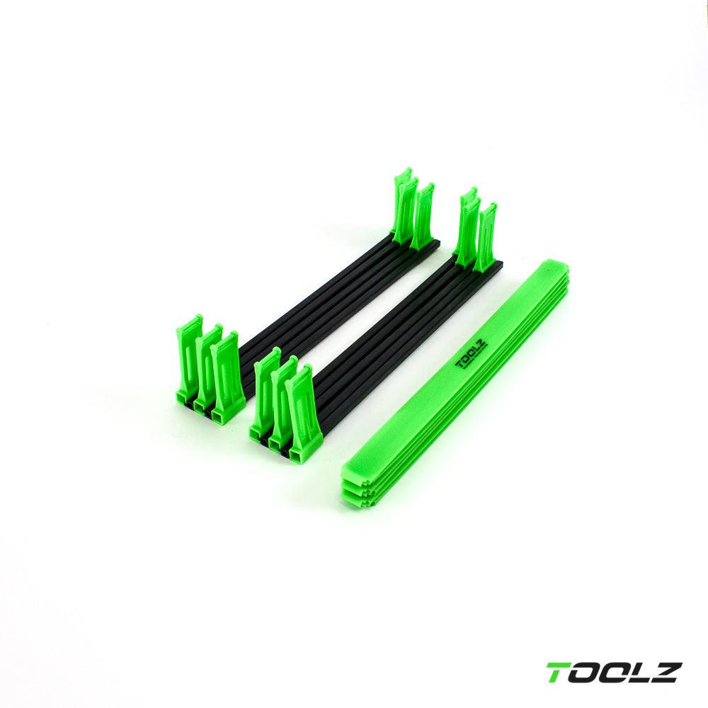Agility Ladder With Hurdles (2m) - Black/Green.
