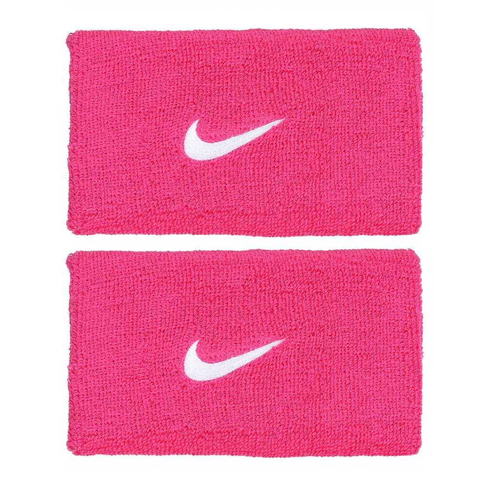 Swoosh Doublewide Wristbands.