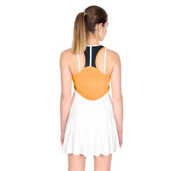 Top IV Dress - Bright White/Orange Beat.