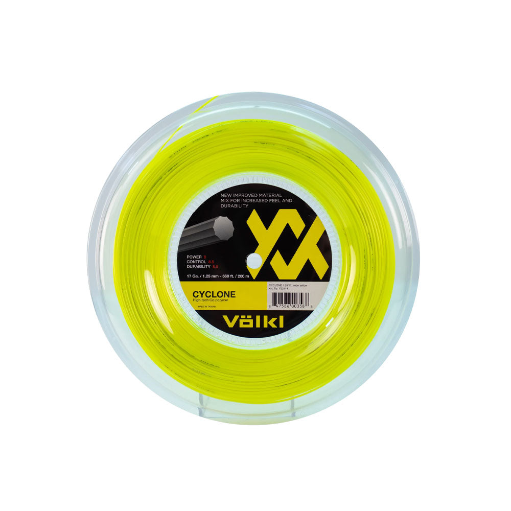 Volkl Cyclone Reel Neon Tennis String (Yellow, 17-Gram)