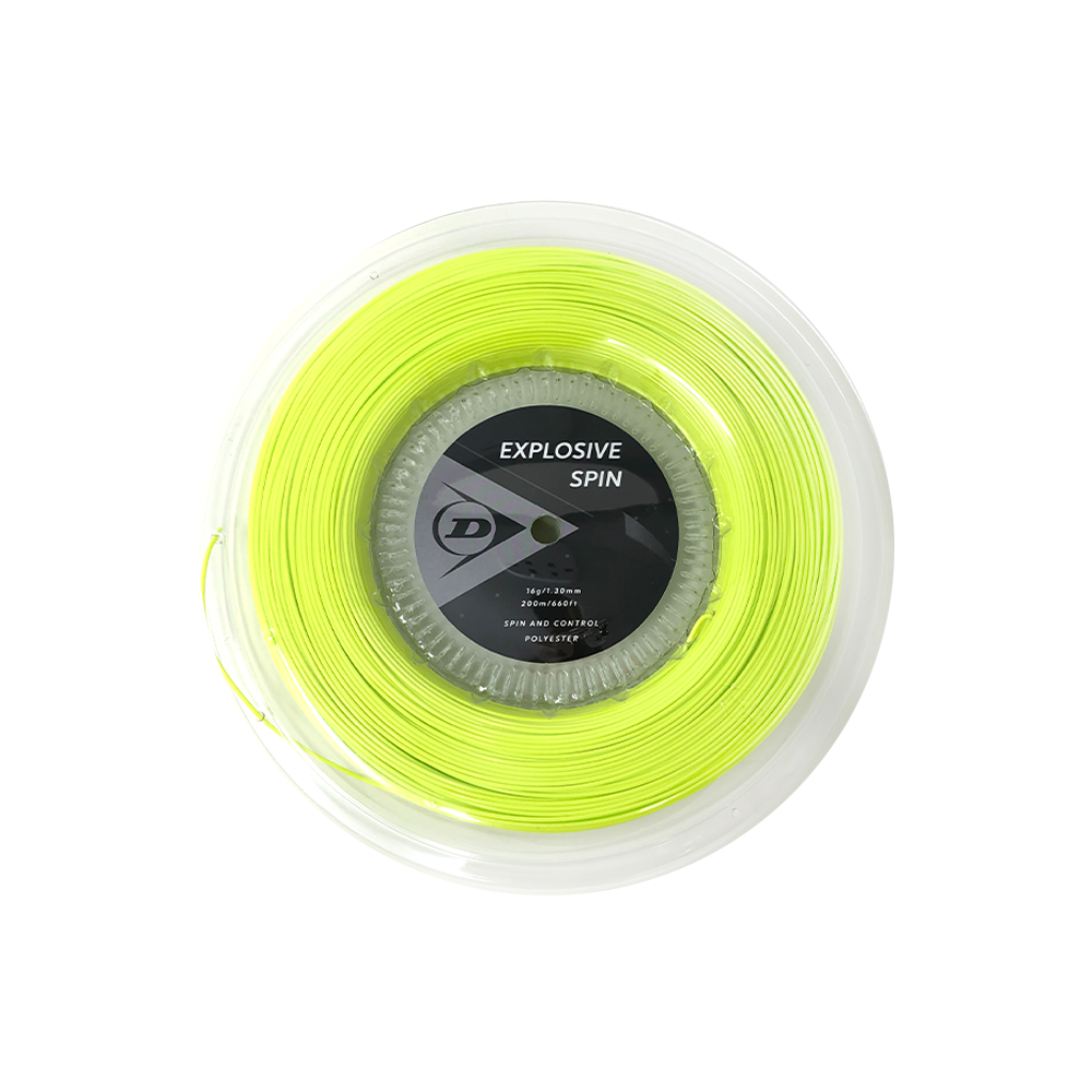 Dunlop Explosive Spin 16 G Tennis String Reel (Yellow)