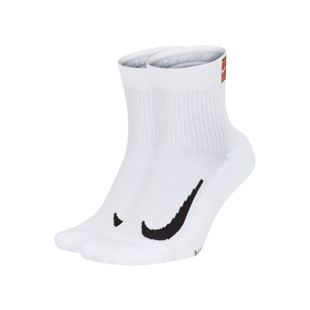 Court Multiplier Max Tennis Ankle - 2 Pack - White/White.